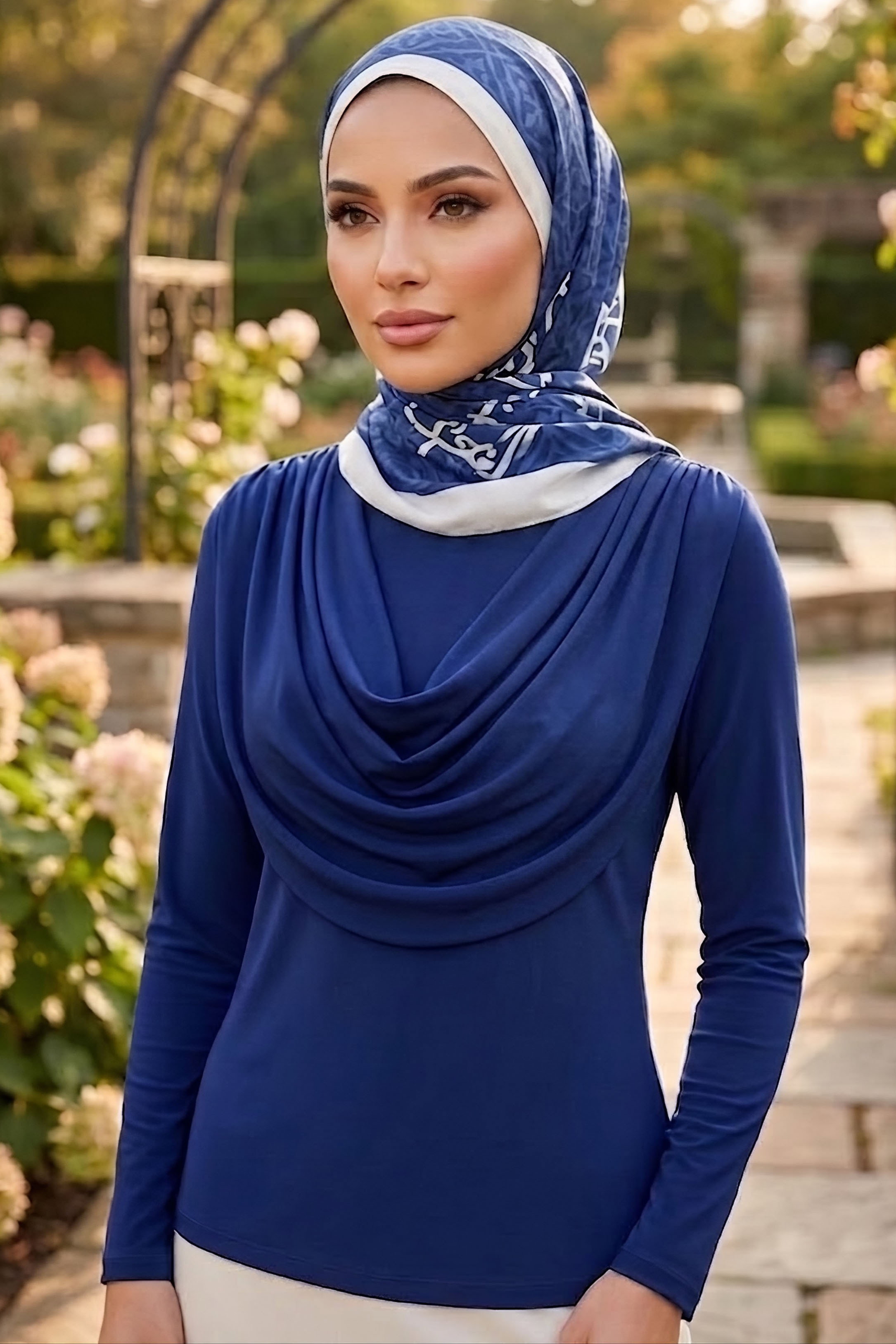 Degaje Yakalı Sendy Bluz Lacivert - 28901-LACIVERT - 1