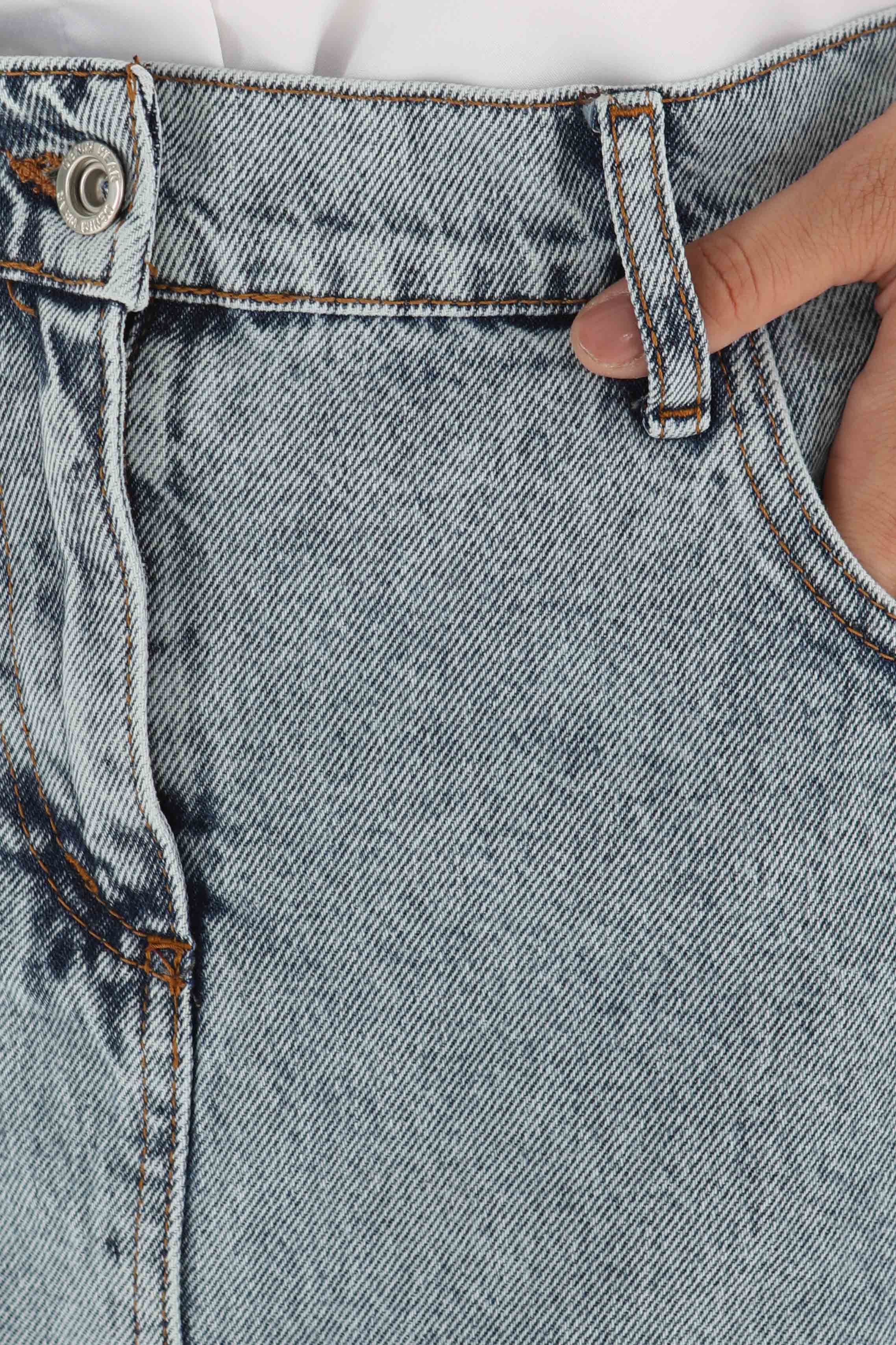 Denim Etek Buz Mavisi - 27162 - 6