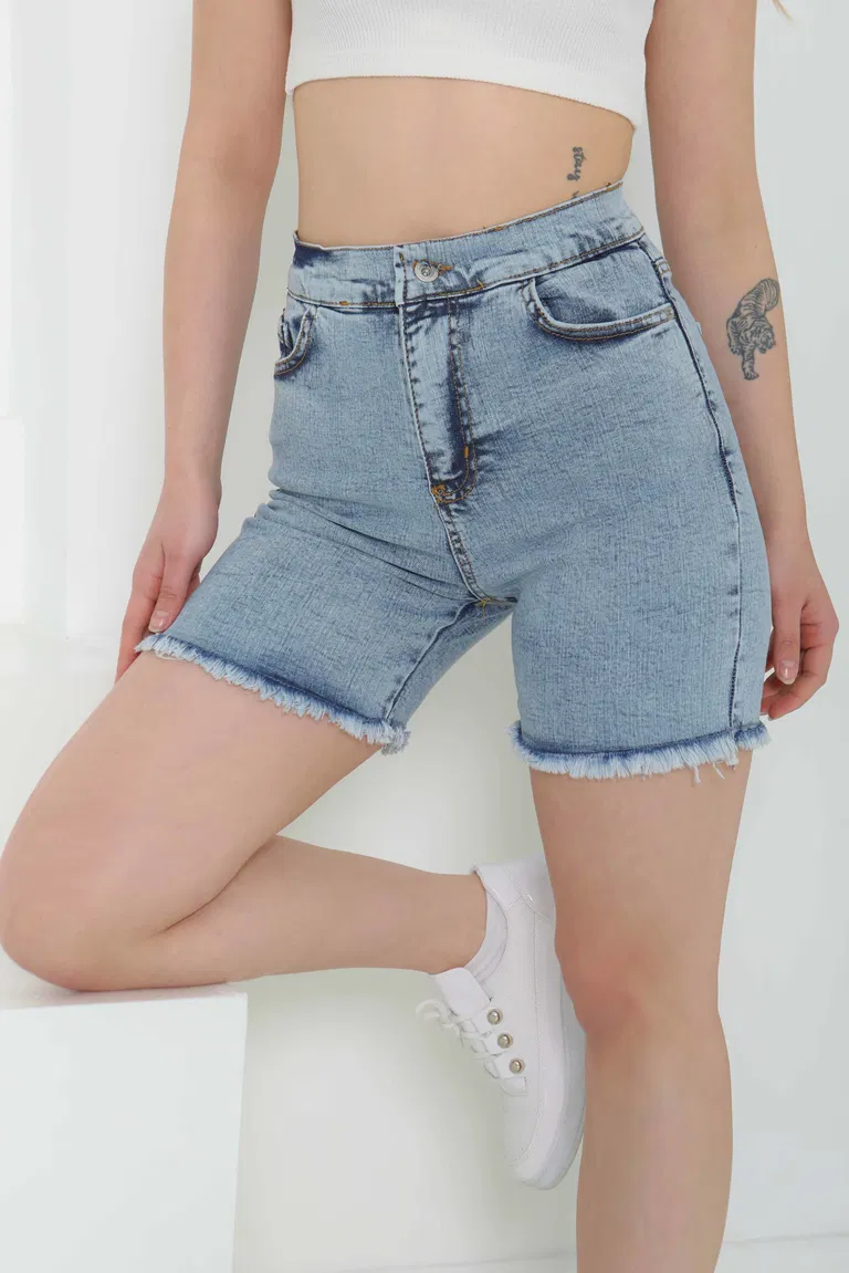 Denim Şort Acik Mavi - 27100 - TOFİSA