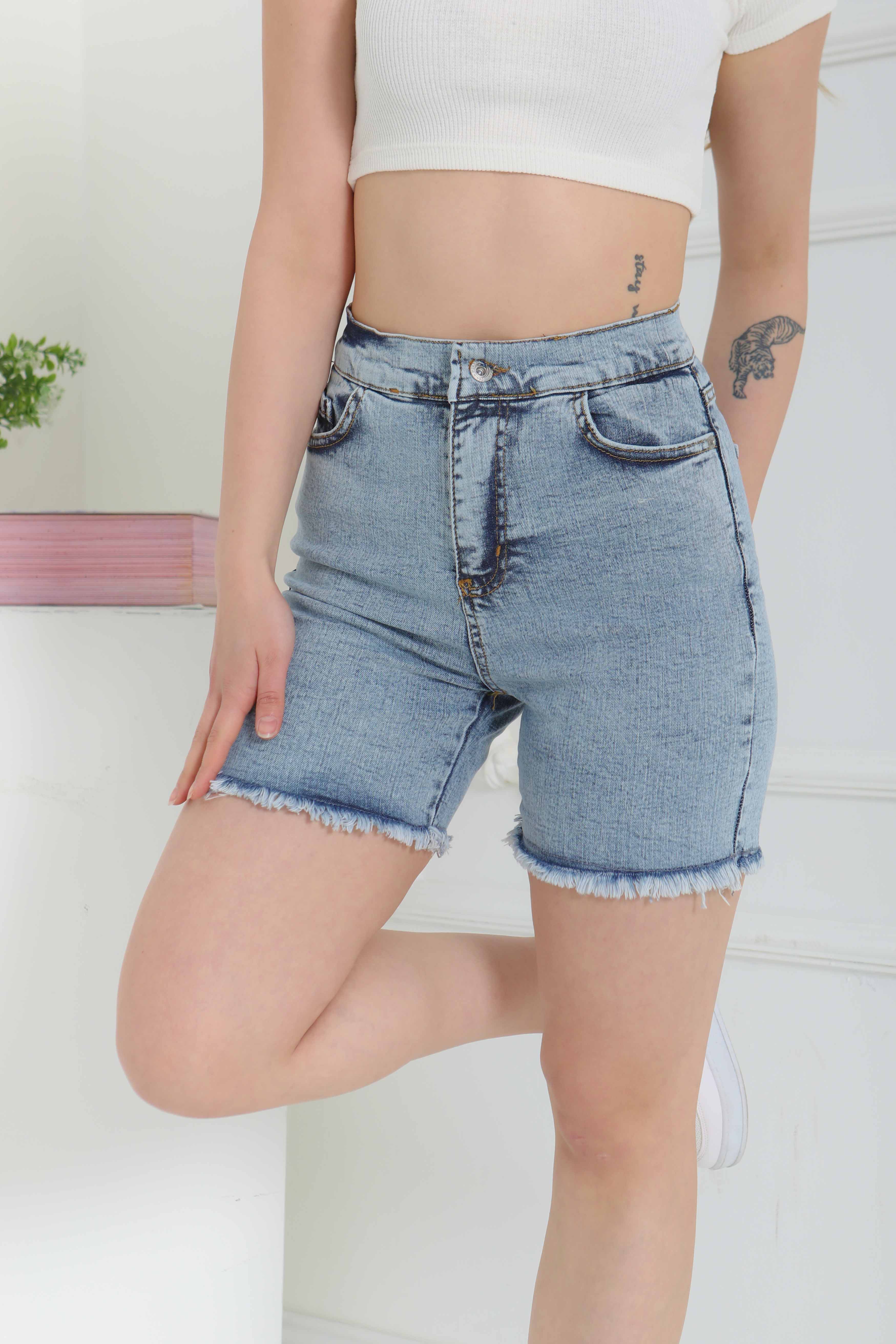 Denim Şort Acik Mavi - 27100 - 4