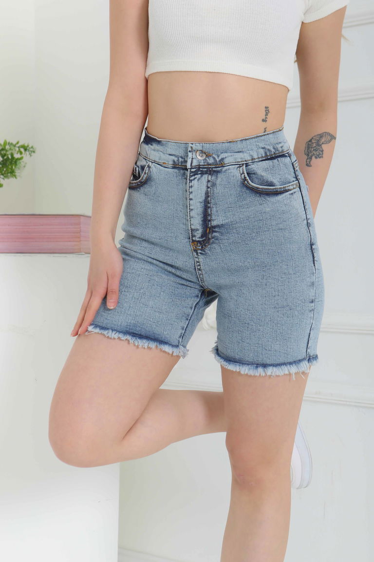 Denim Şort Acik Mavi - 27100 - TOFİSA