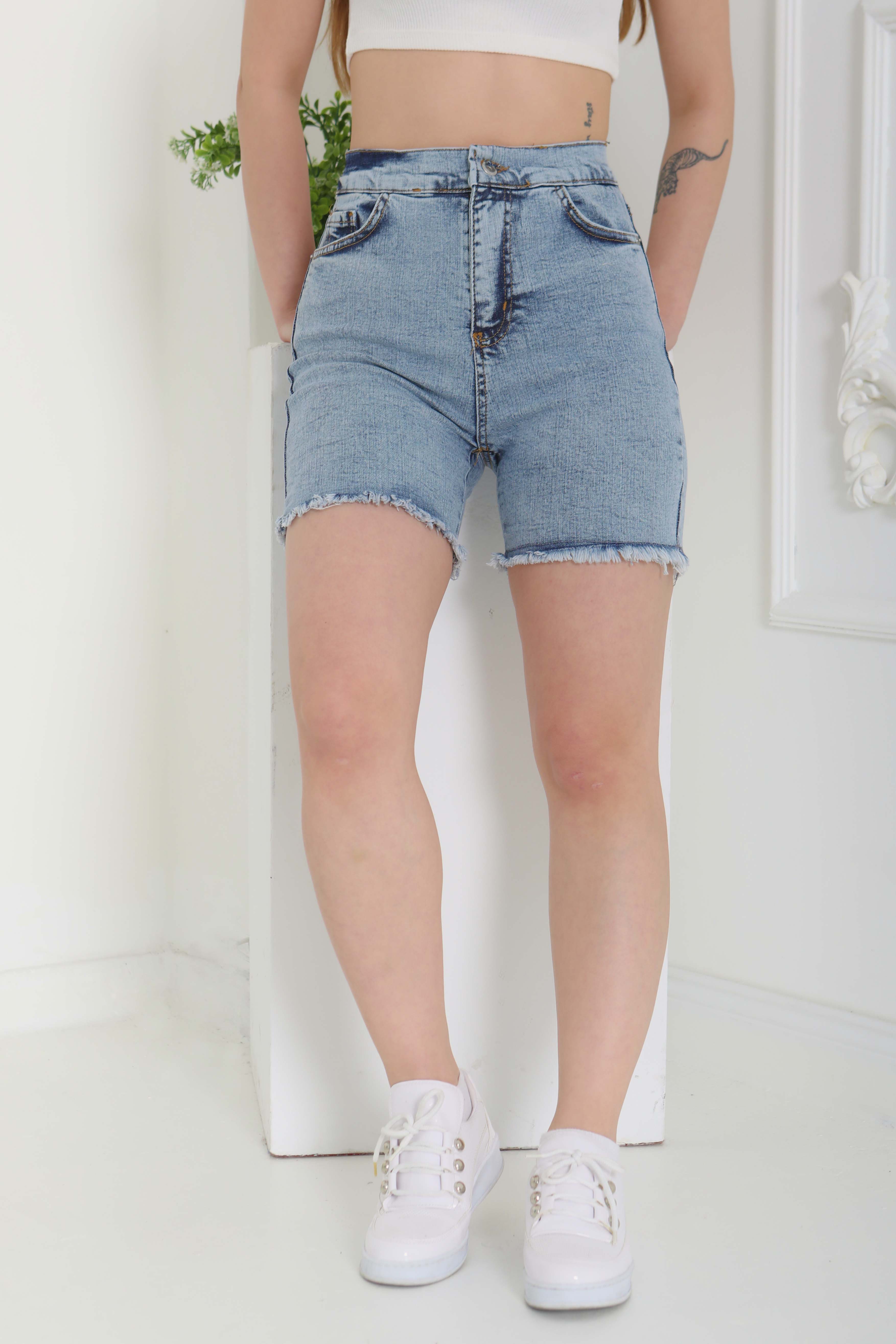 Denim Şort Acik Mavi - 27100 - 5