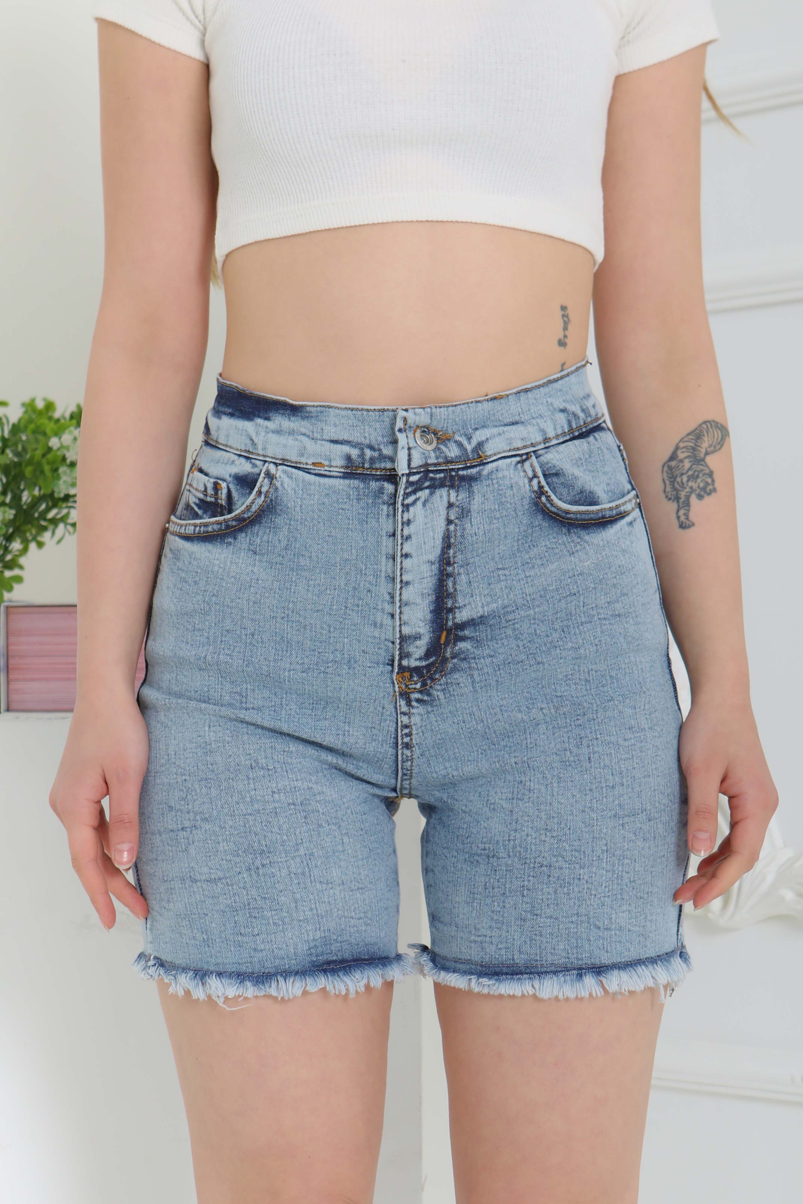 Denim Şort Acik Mavi - 27100 - 6