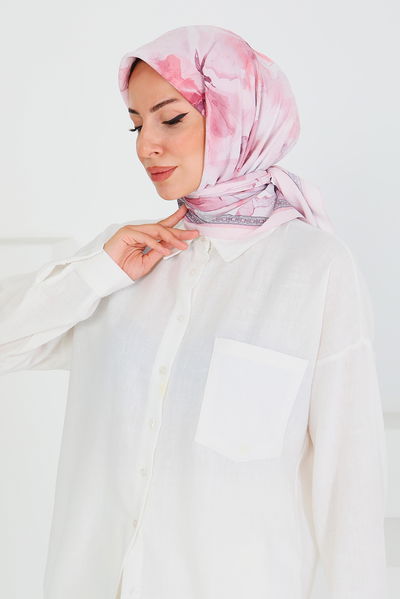 Desenli Bambu Başörtü - 27521 