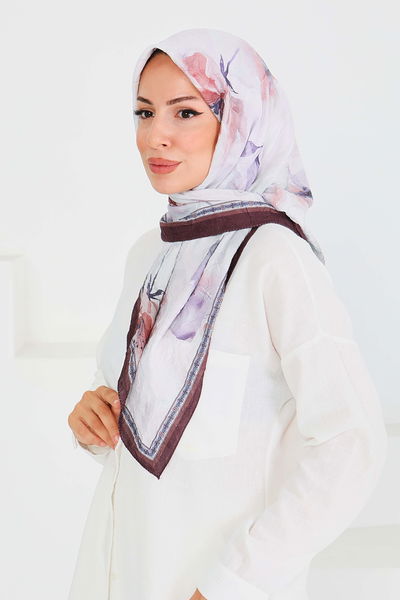 Desenli Bambu Başörtü - 27521 