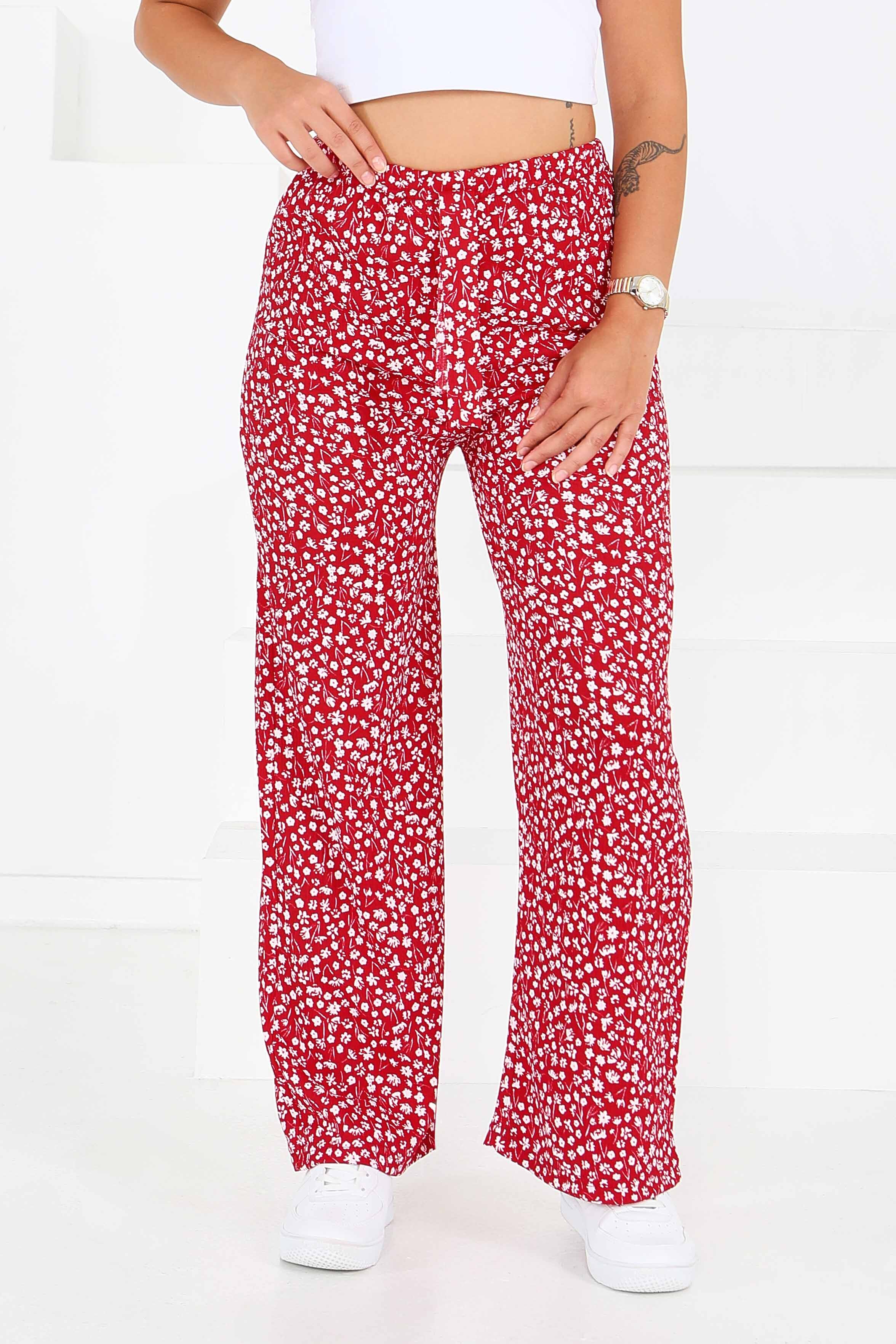 Desenli Beli Lastikli Bürümcük Pantolon - 27686 - 2