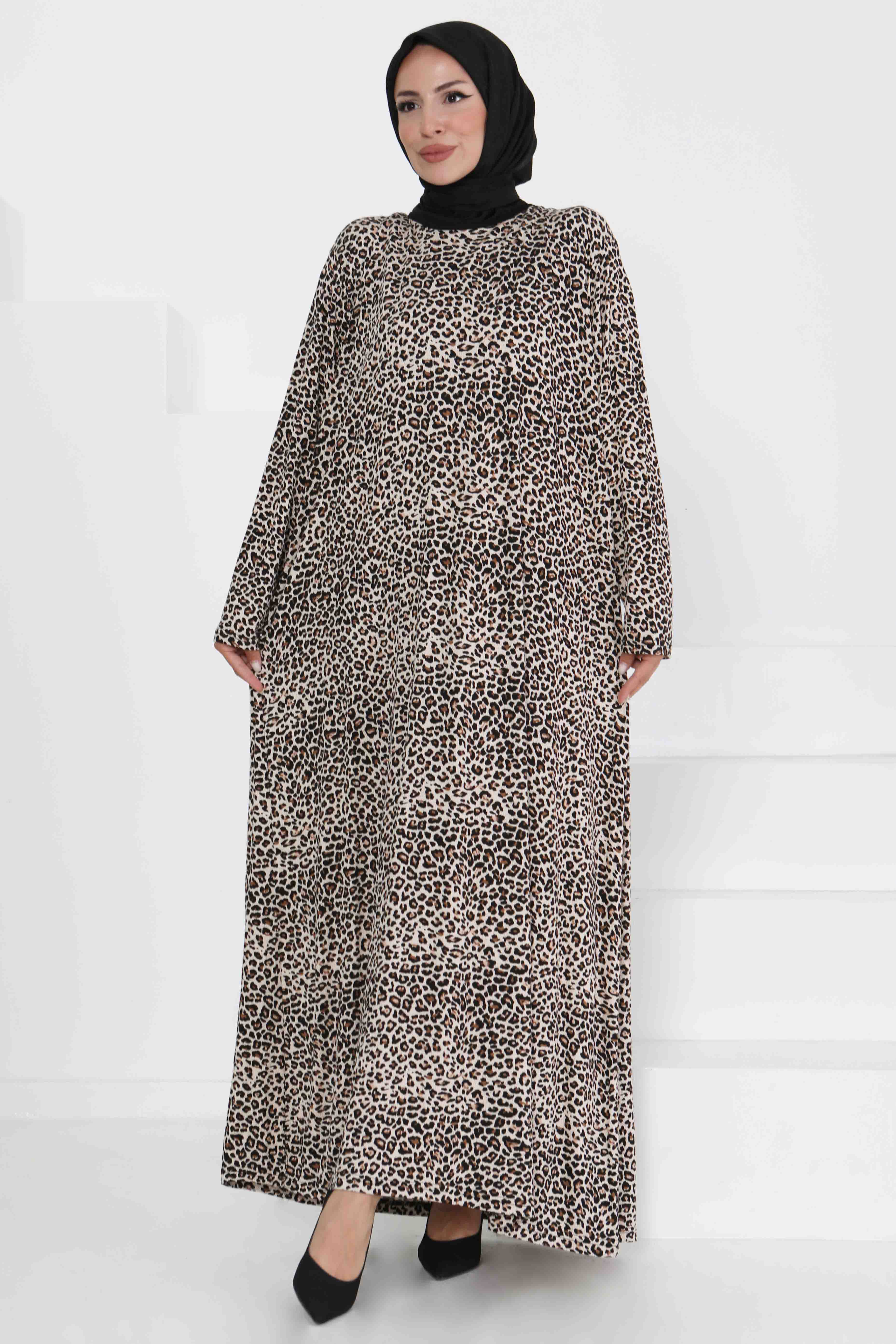 Desenli Elbise - 27367 - 1