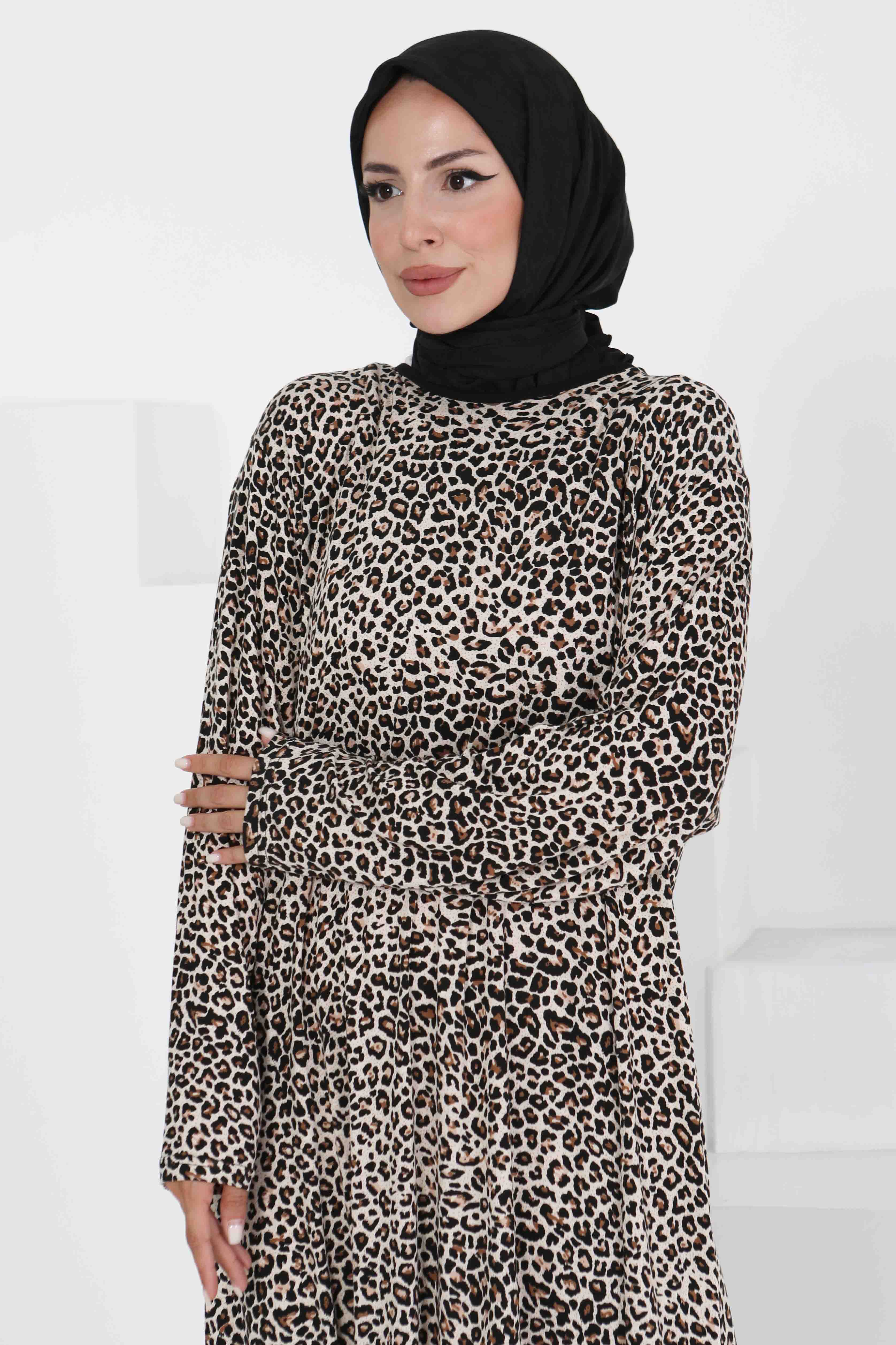 Desenli Elbise - 27367 - 2