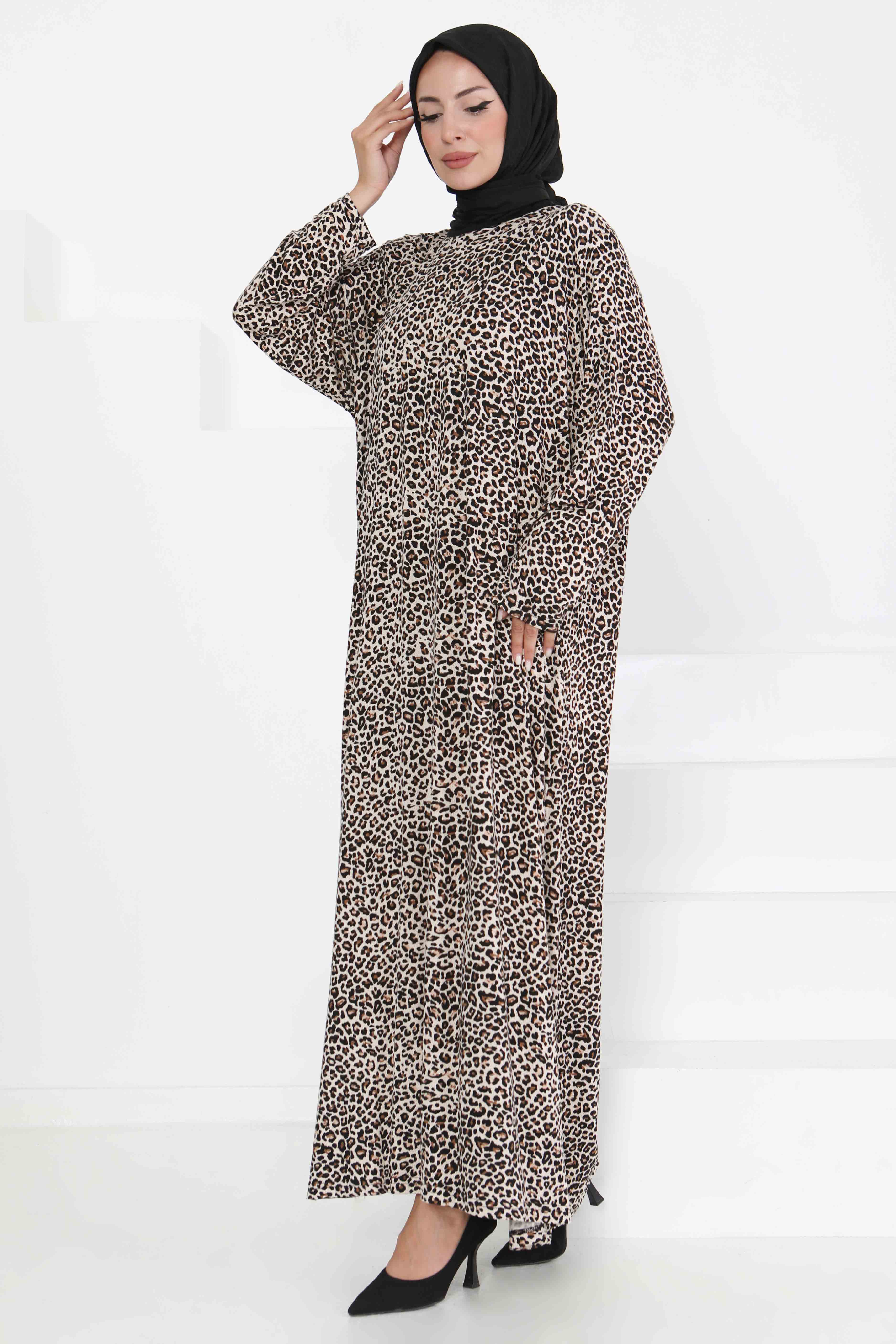 Desenli Elbise - 27367 - 4