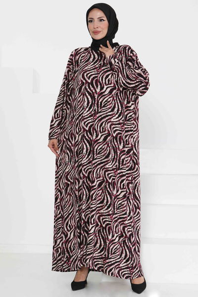 Desenli Elbise - 27370 