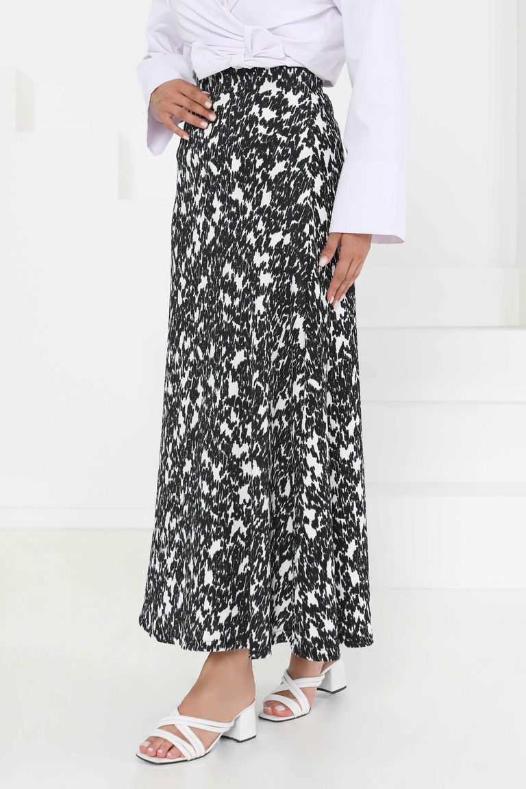 Desenli Kiloş Etek - 27373 - TOFİSA