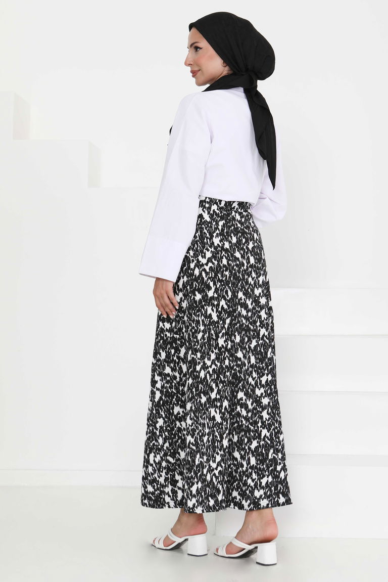 Desenli Kiloş Etek - 27373 - TOFİSA