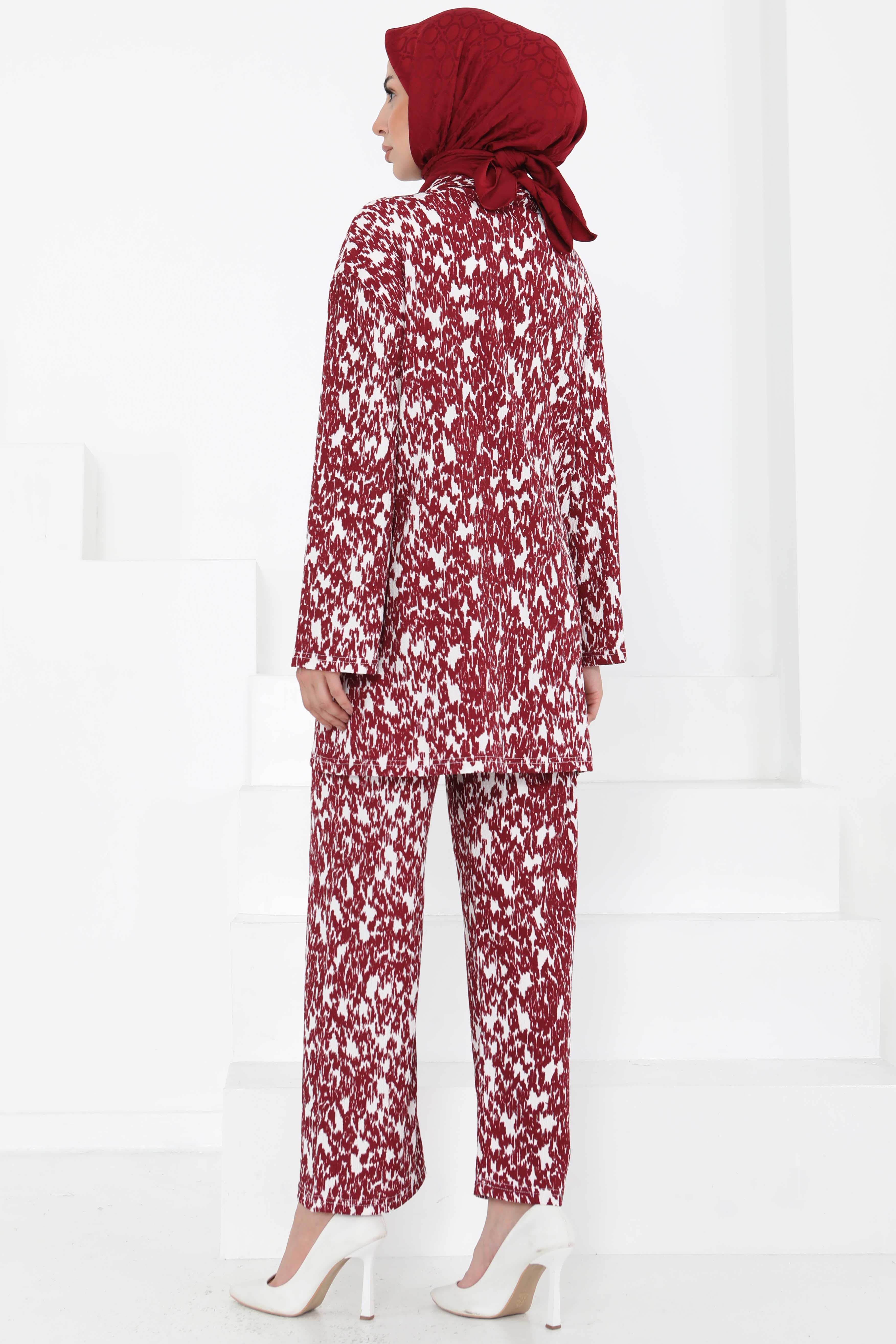 Desenli Kimono Takım - 27132 - 6