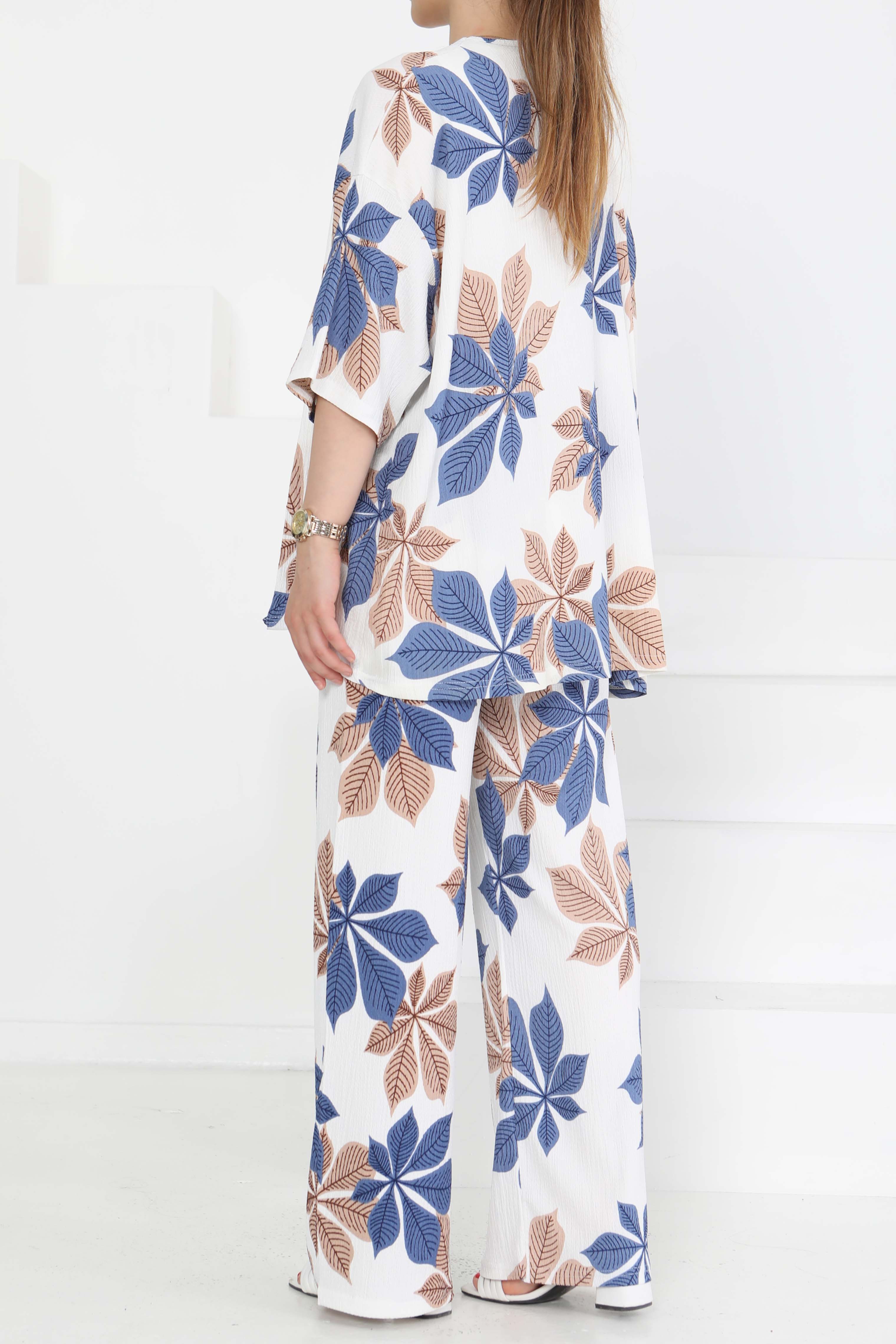 Desenli Kimono Takım - 27284 - 5