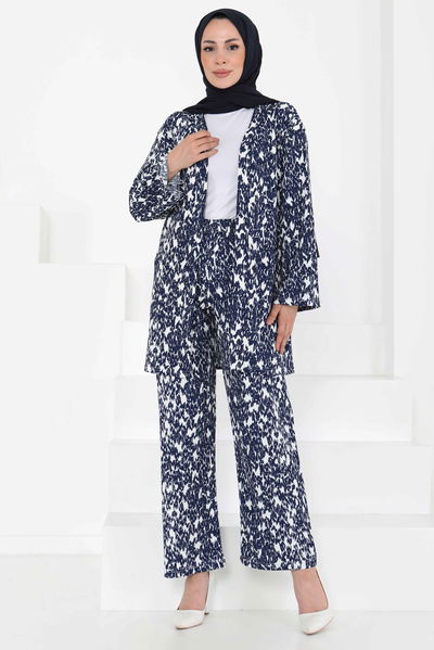 Desenli Kimono Takım - 27132 