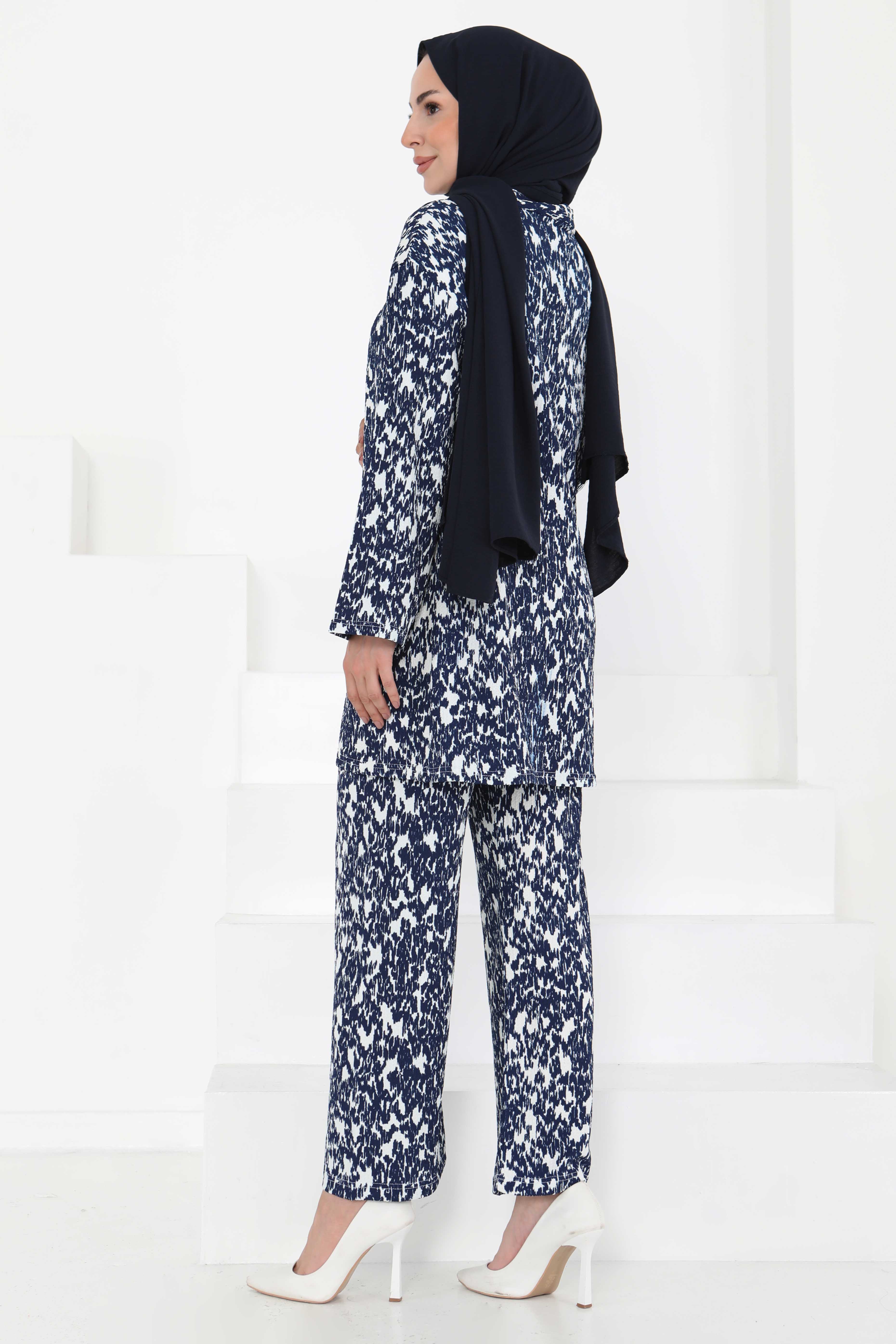 Desenli Kimono Takım - 27132 - 6