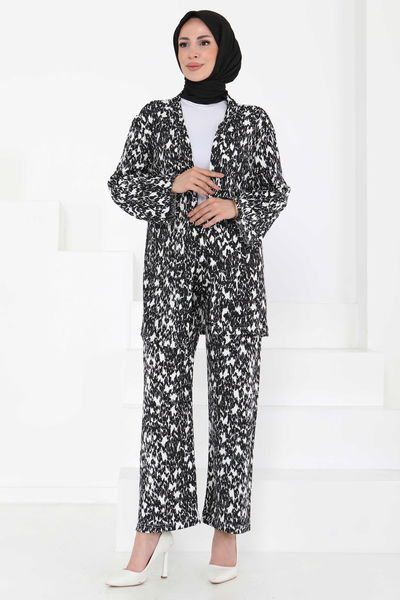Desenli Kimono Takım - 27132 