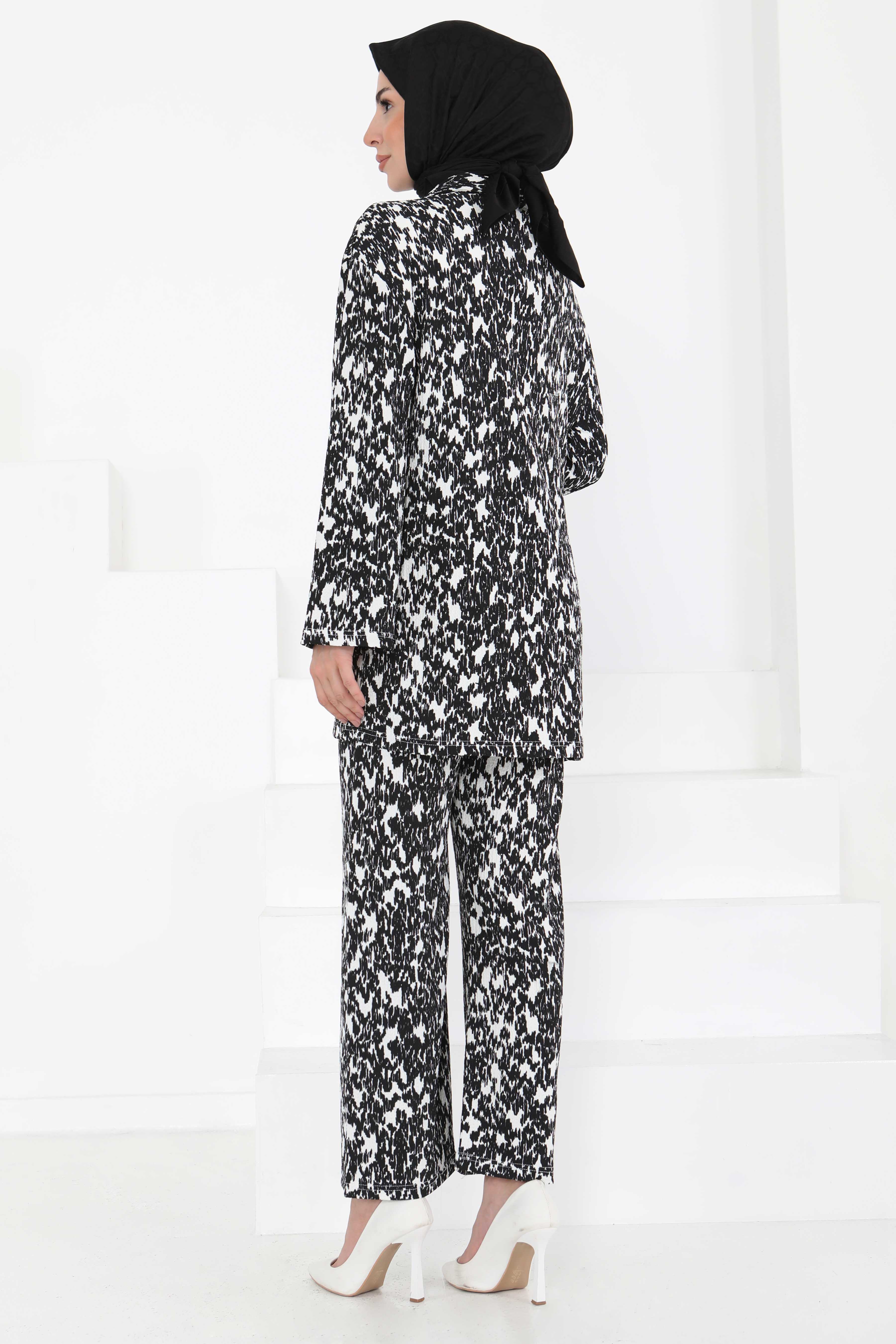 Desenli Kimono Takım - 27132 - 6