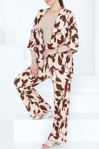 Desenli Kimono Takım - 27285 