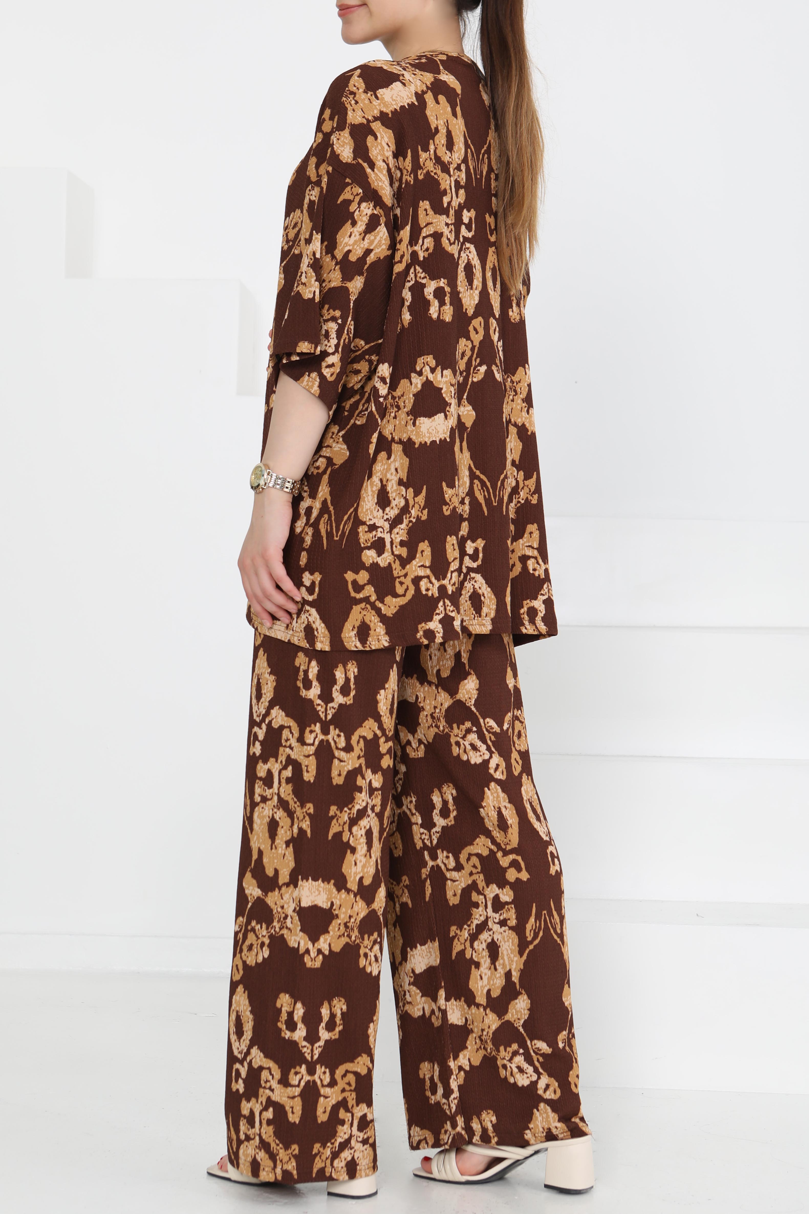 Desenli Kimono Takım - 27287 - 5