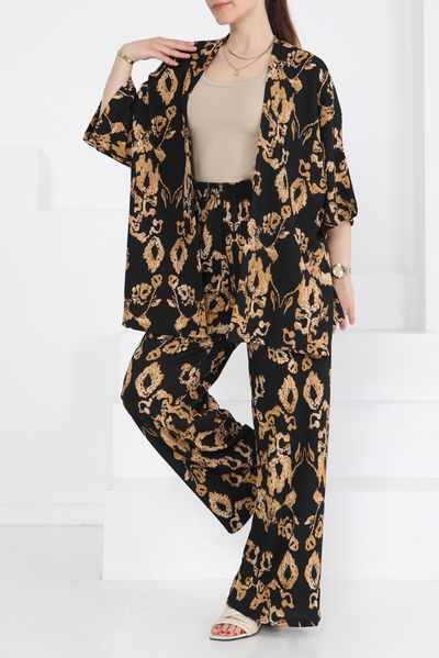 Desenli Kimono Takım - 27287 
