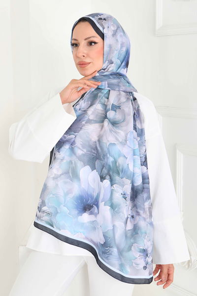 Desenli Kıraş Şal - 27853-BEBE-MAVI 