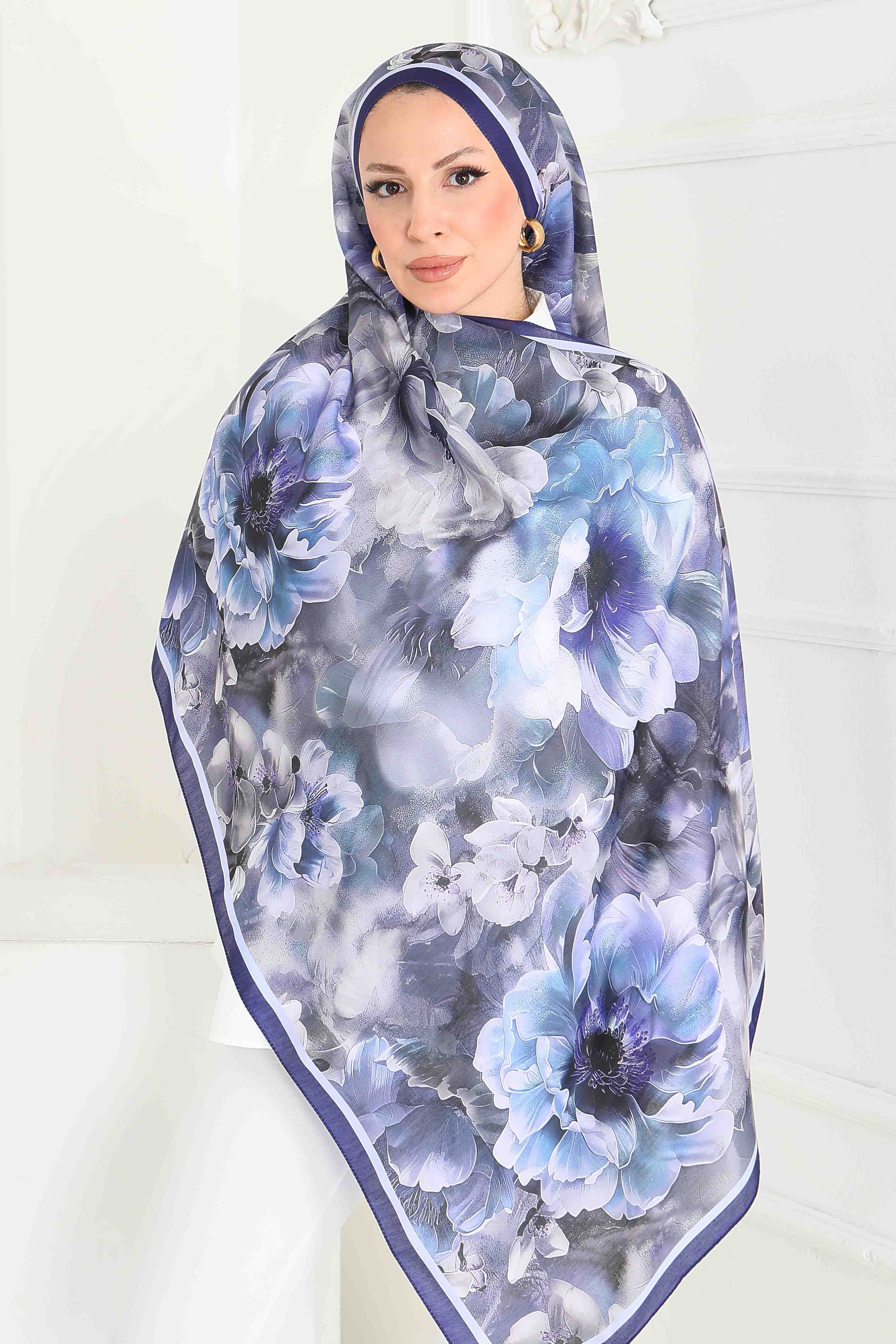 Desenli Kıraş Şal - 27853-MOR - 4