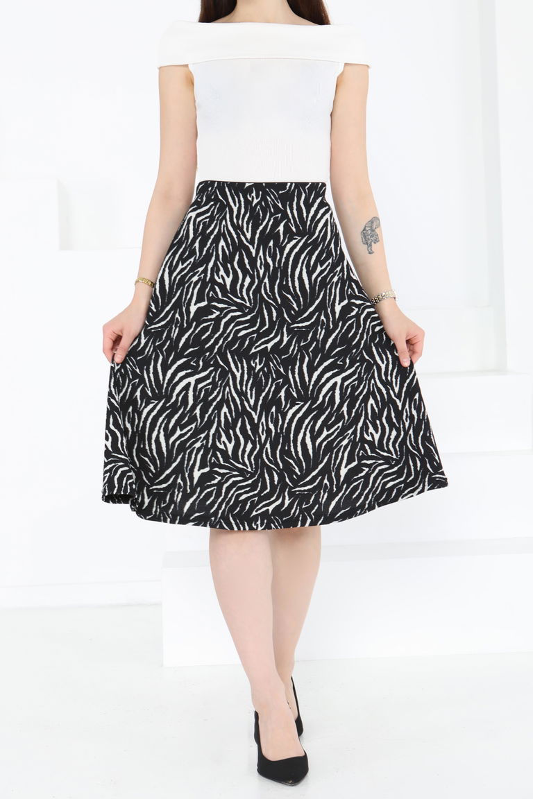 Desenli Mini Boy Etek - 27236 - TOFİSA