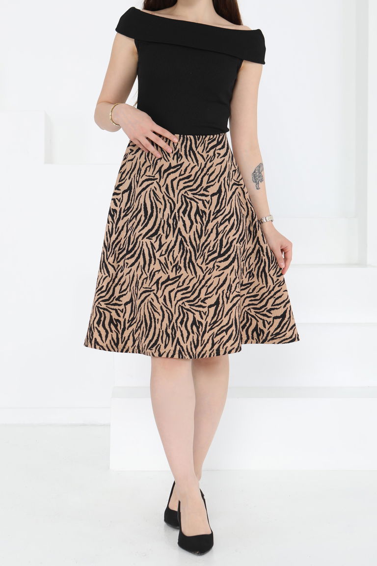 Desenli Mini Boy Etek - 27236 - TOFİSA