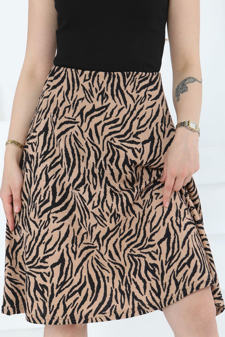 Desenli Mini Boy Etek - 27236 - TOFİSA