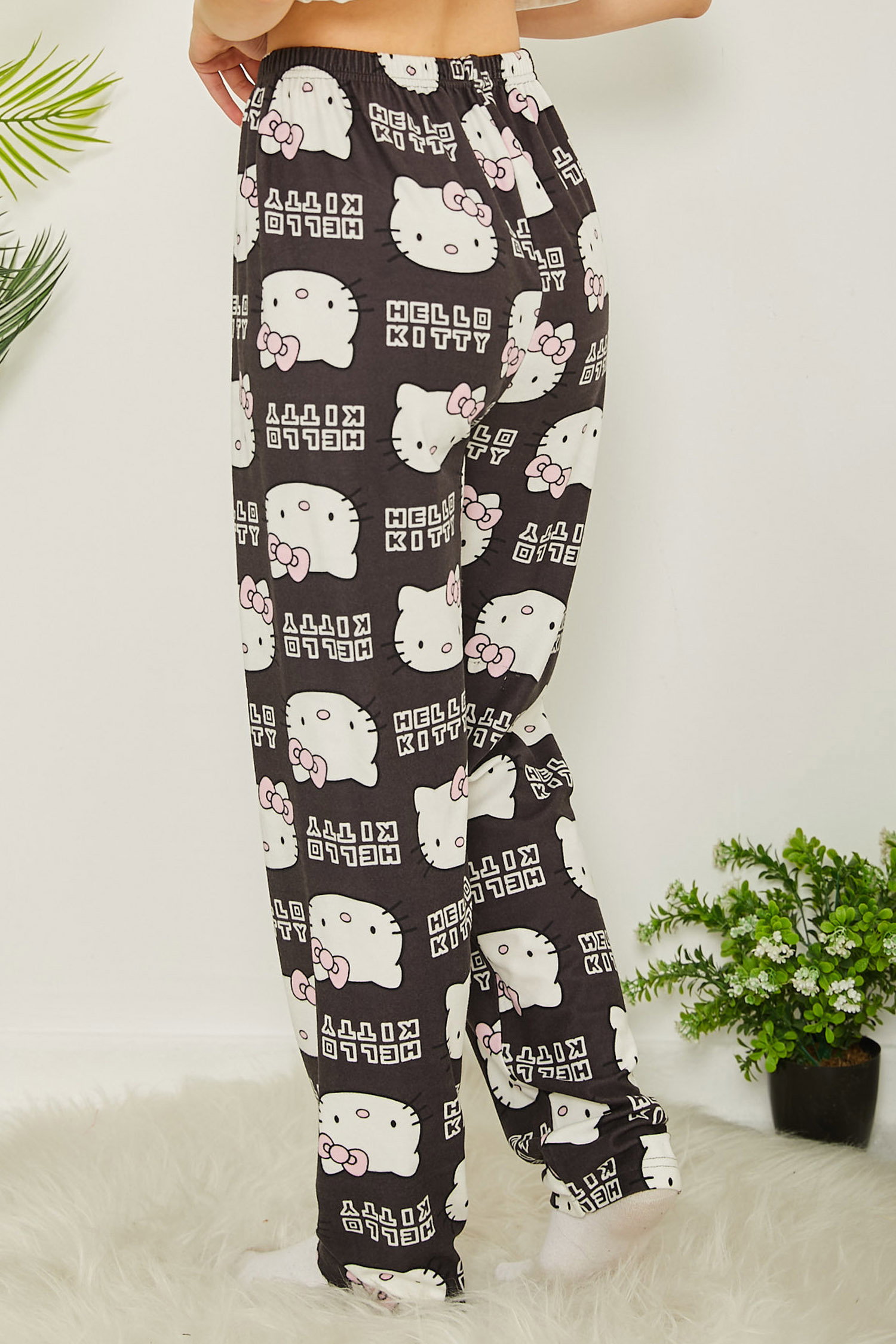 Desenli Pijama Altı Antrasit - 26665 - 3