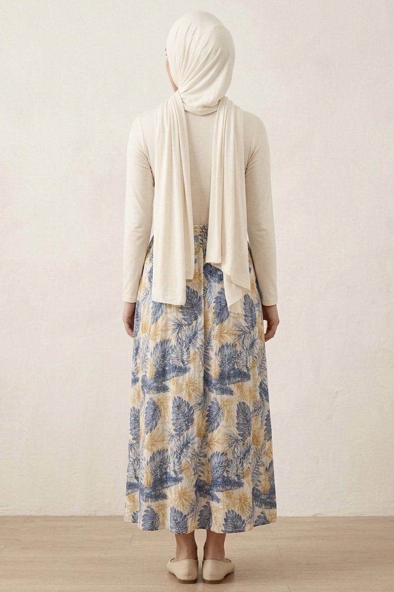 Desenli Trikoton Etel - 2121-MAVI - 3