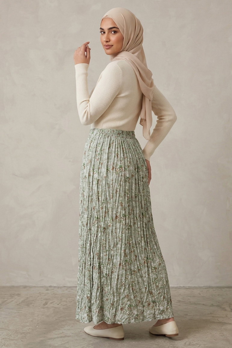 Desenli Trikoton Etel - 2121-MINT - 3