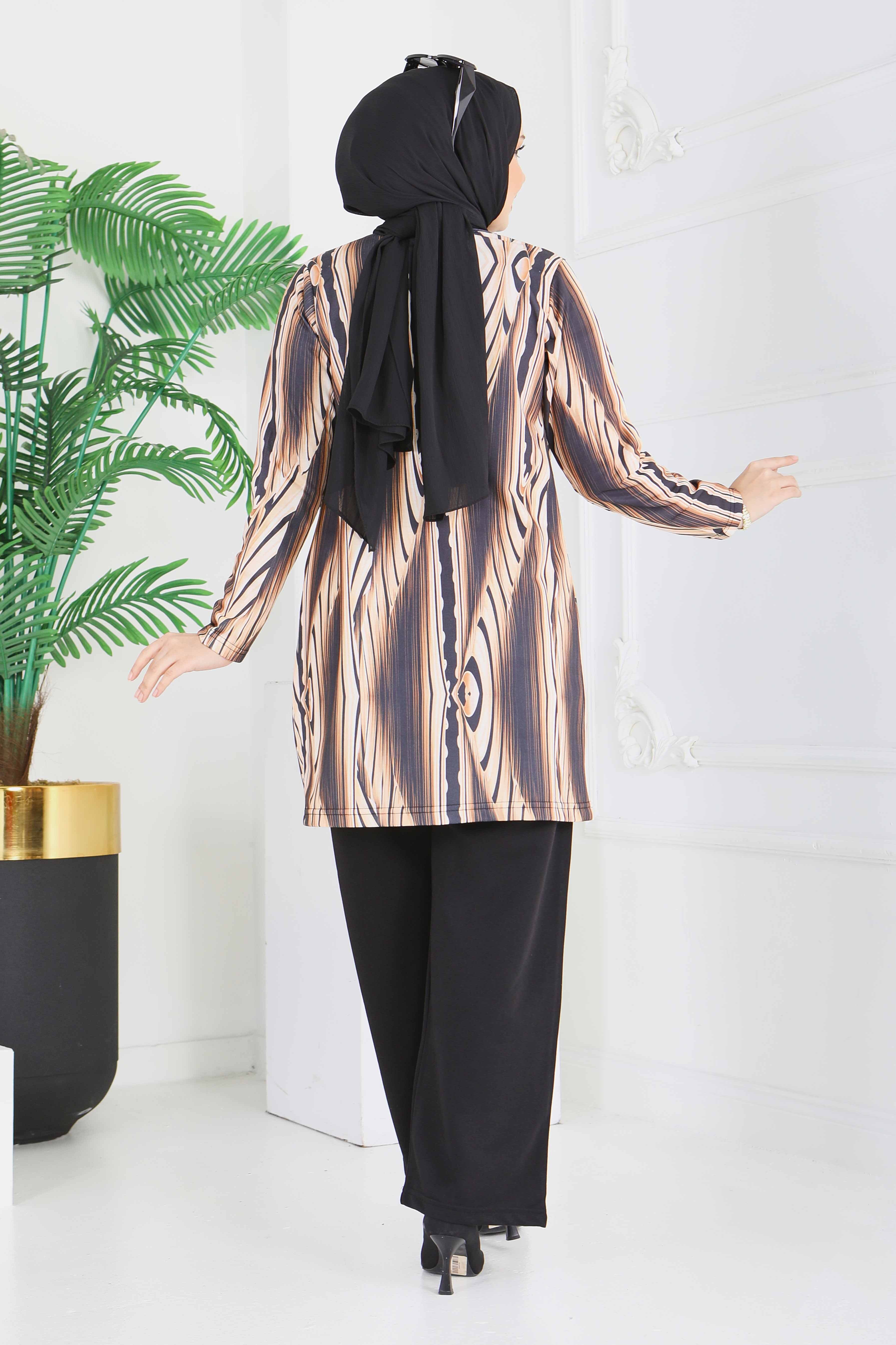 Desenli Üçlü Takım - 2075-SIYAH - 5