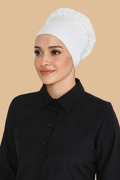 Dikişsiz Fırfırlı Bone - 27618 