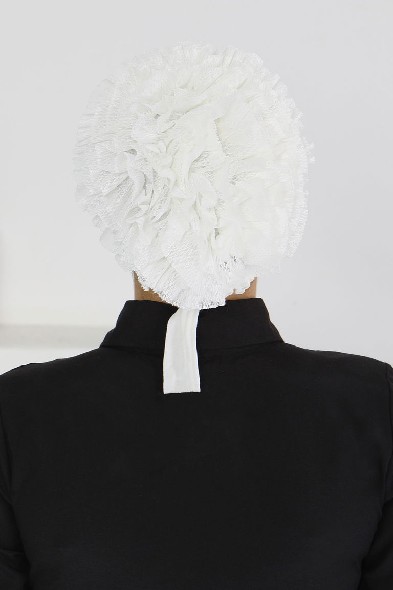 Dikişsiz Fırfırlı Bone - 27618 - TOFİSA