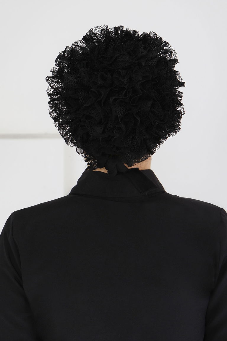 Dikişsiz Fırfırlı Bone - 27618 - TOFİSA