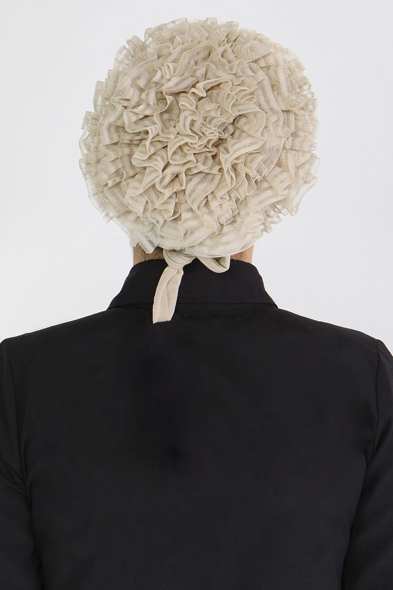 Dikişsiz Fırfırlı Bone - 27618 - TOFİSA