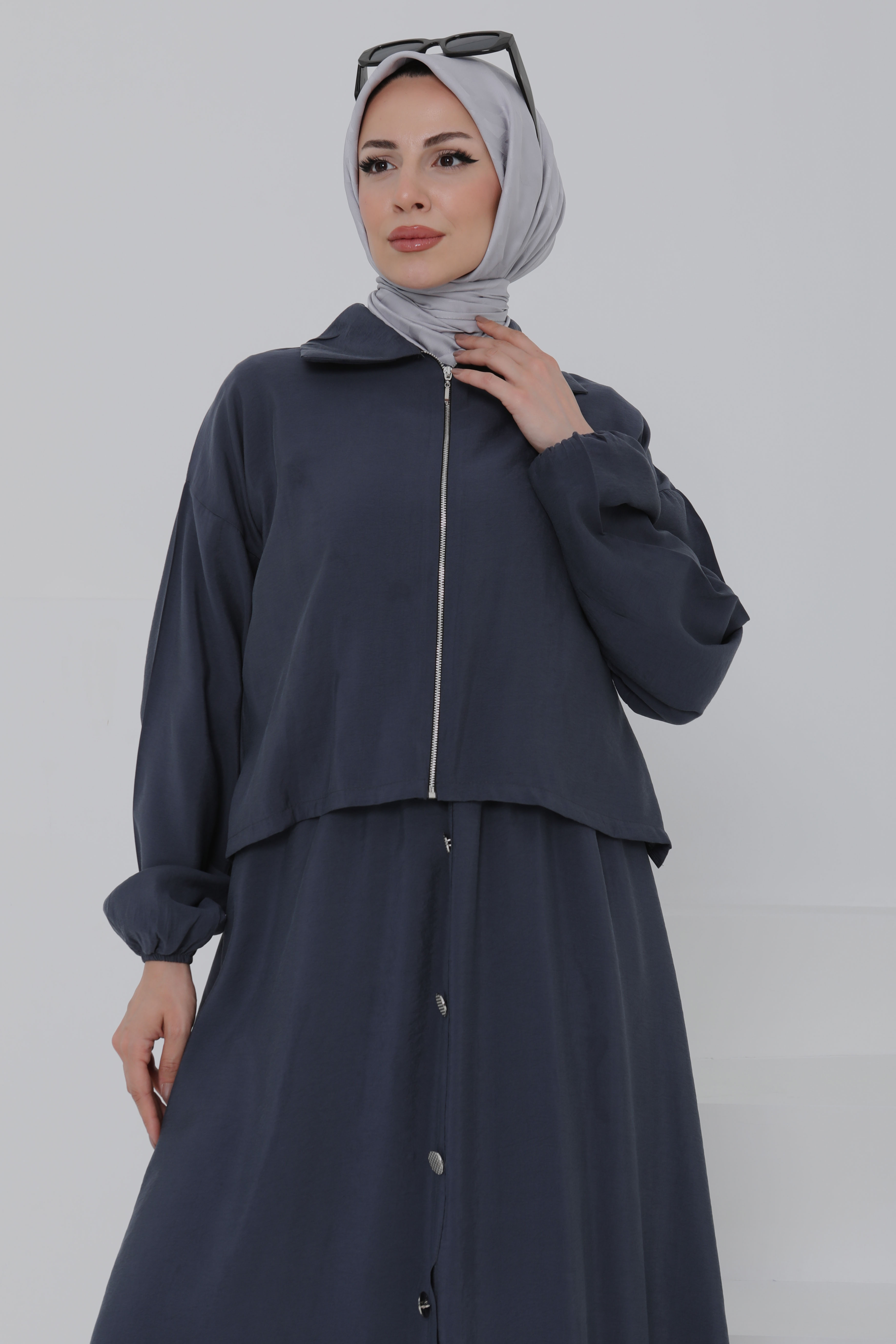 Düğme Detaylı Takım - 27010 - 3