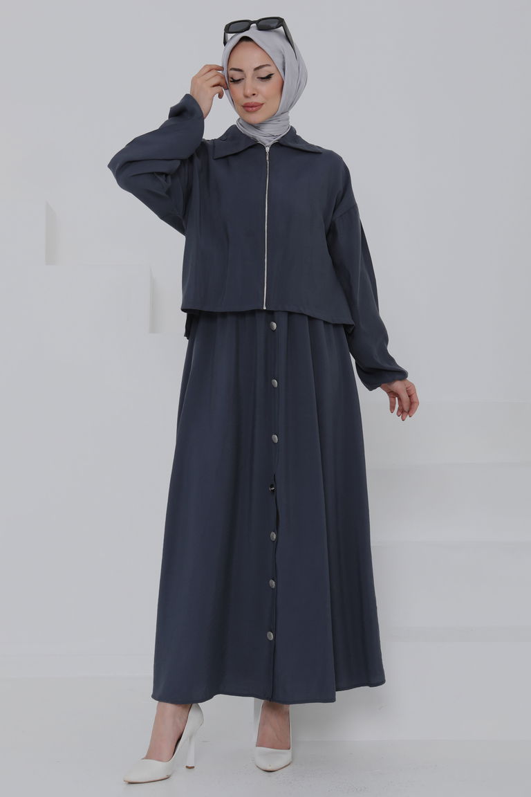 Düğme Detaylı Takım - 27010 - TOFİSA