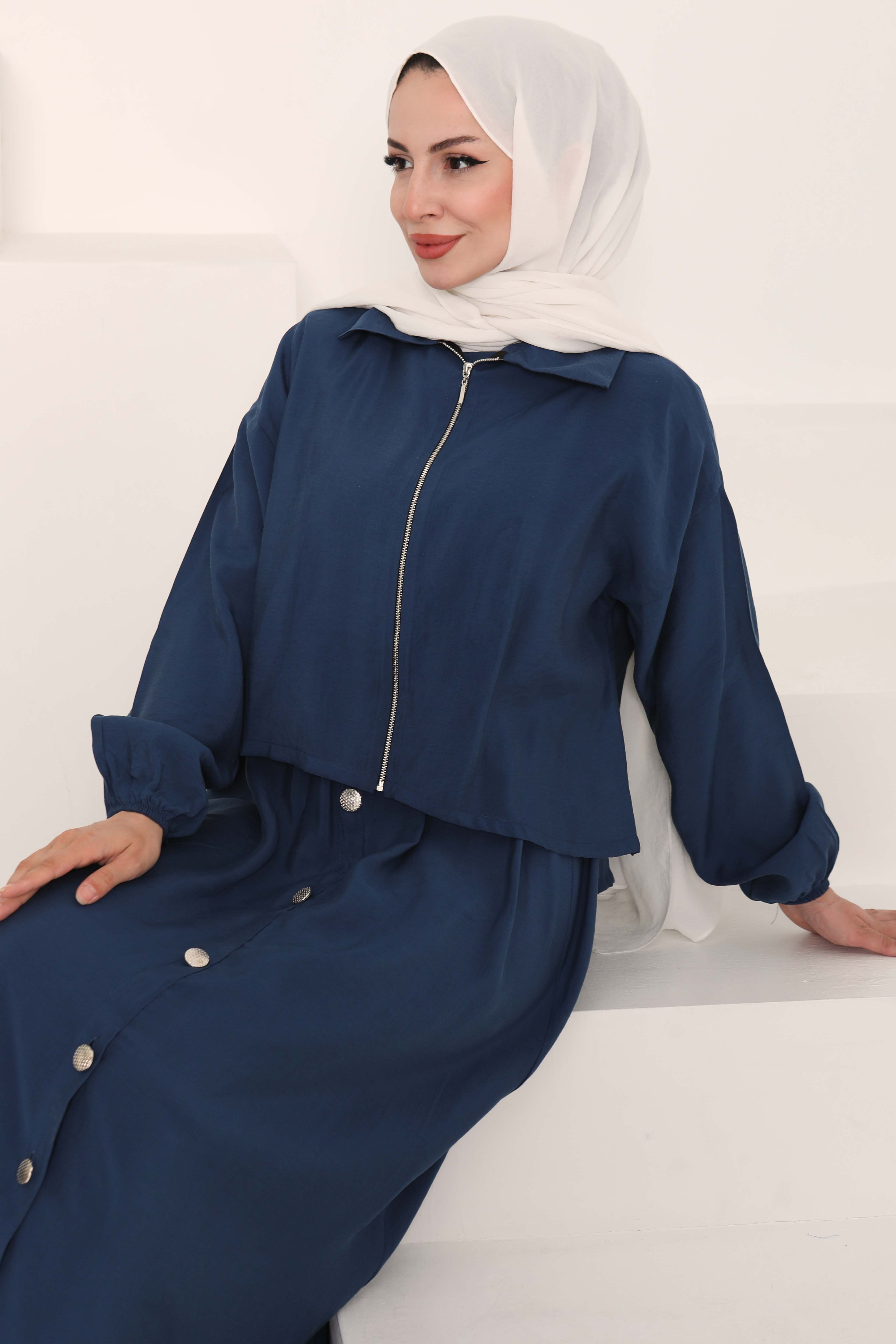 Düğme Detaylı Takım - 27010 - 2