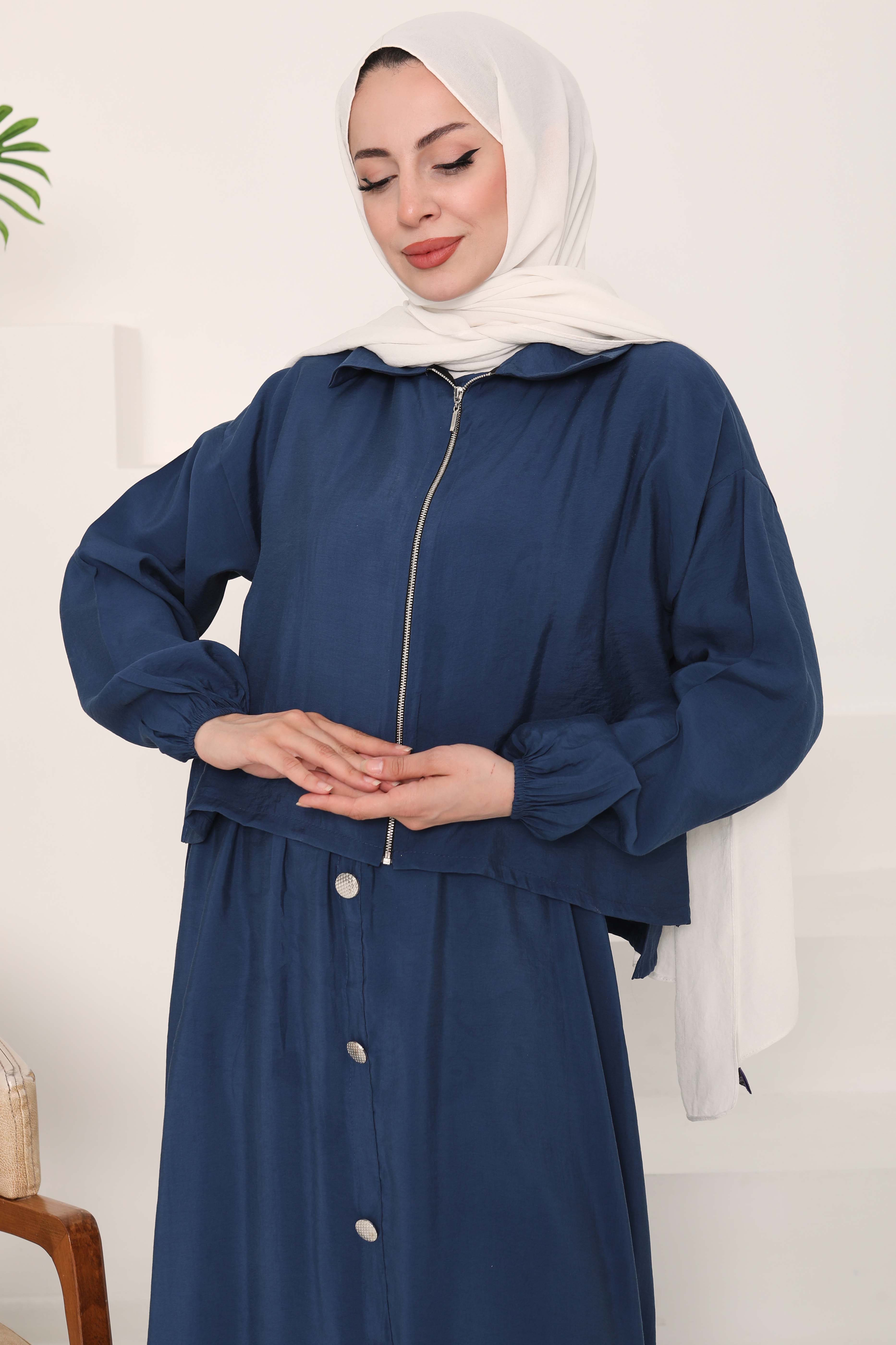 Düğme Detaylı Takım - 27010 - 4