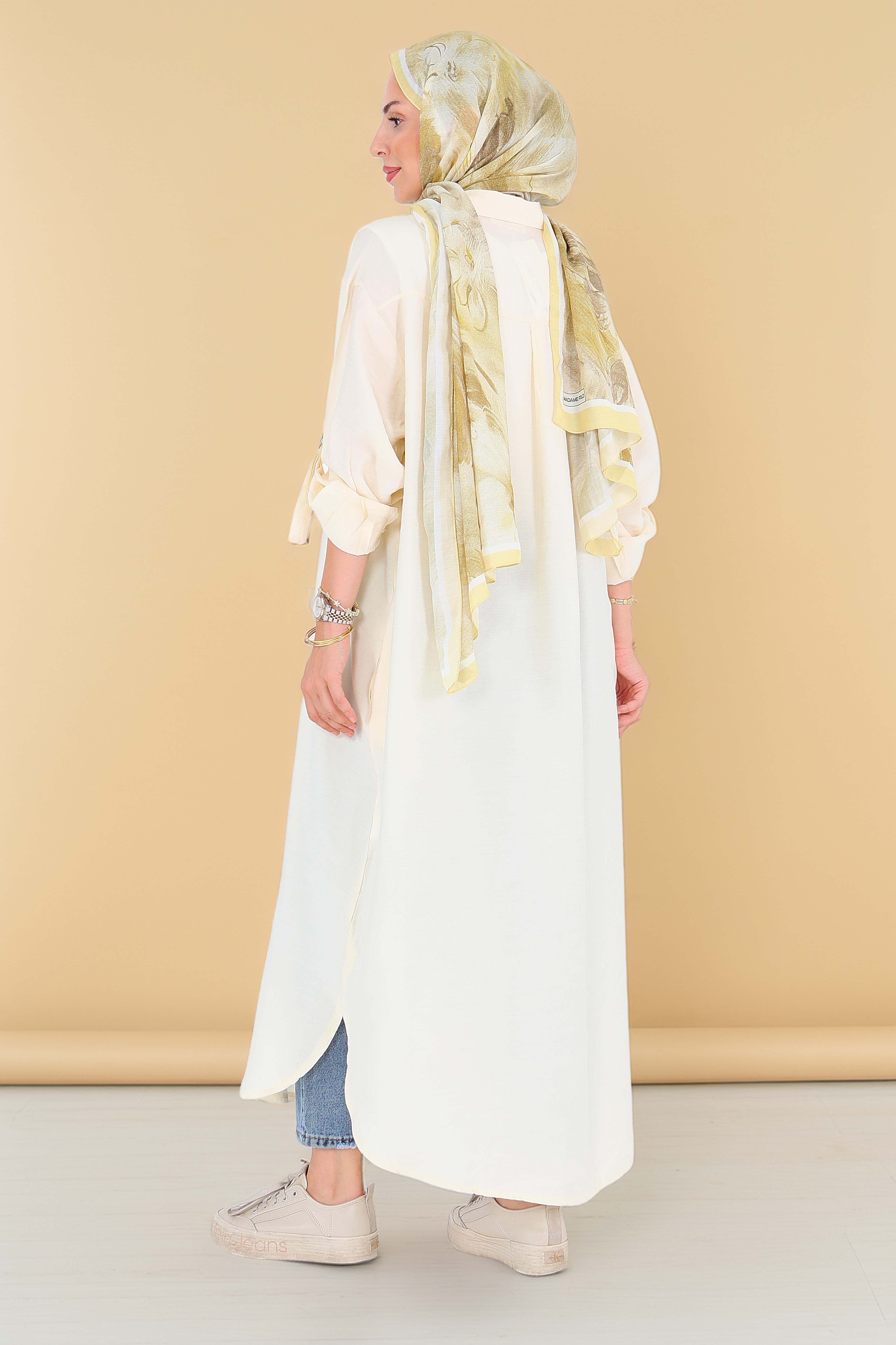 Düğmeli Elbise - 27547 - 7