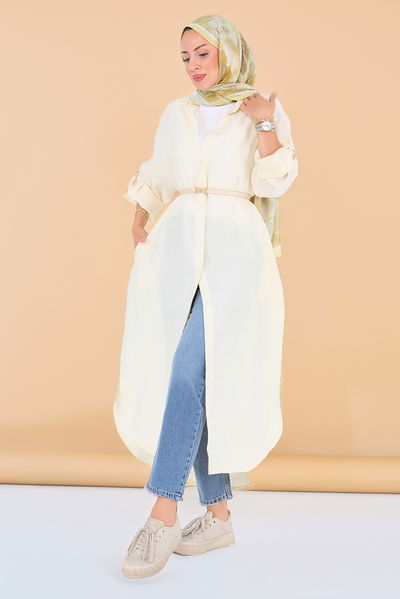 Düğmeli Elbise - 27547 