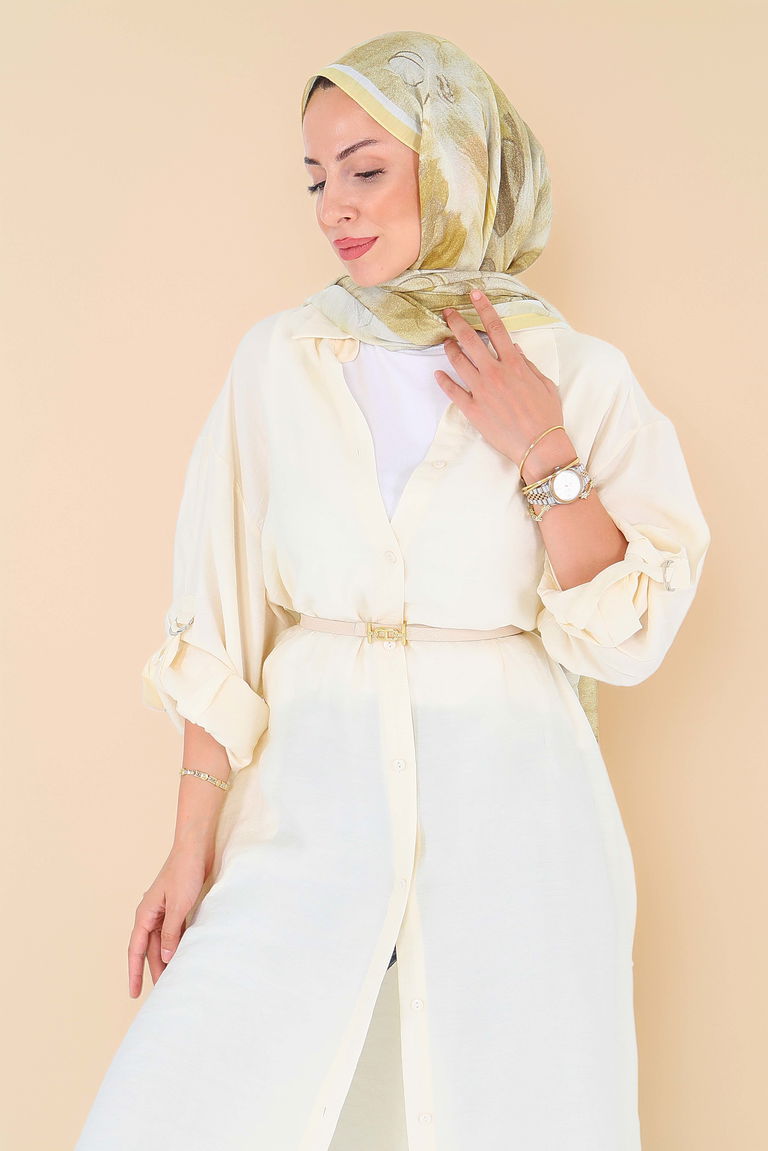 Düğmeli Elbise - 27547 - TOFİSA