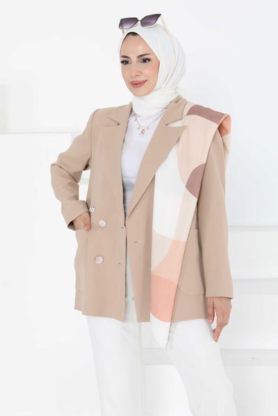 Düğmeli İpli Ceket - 27252 