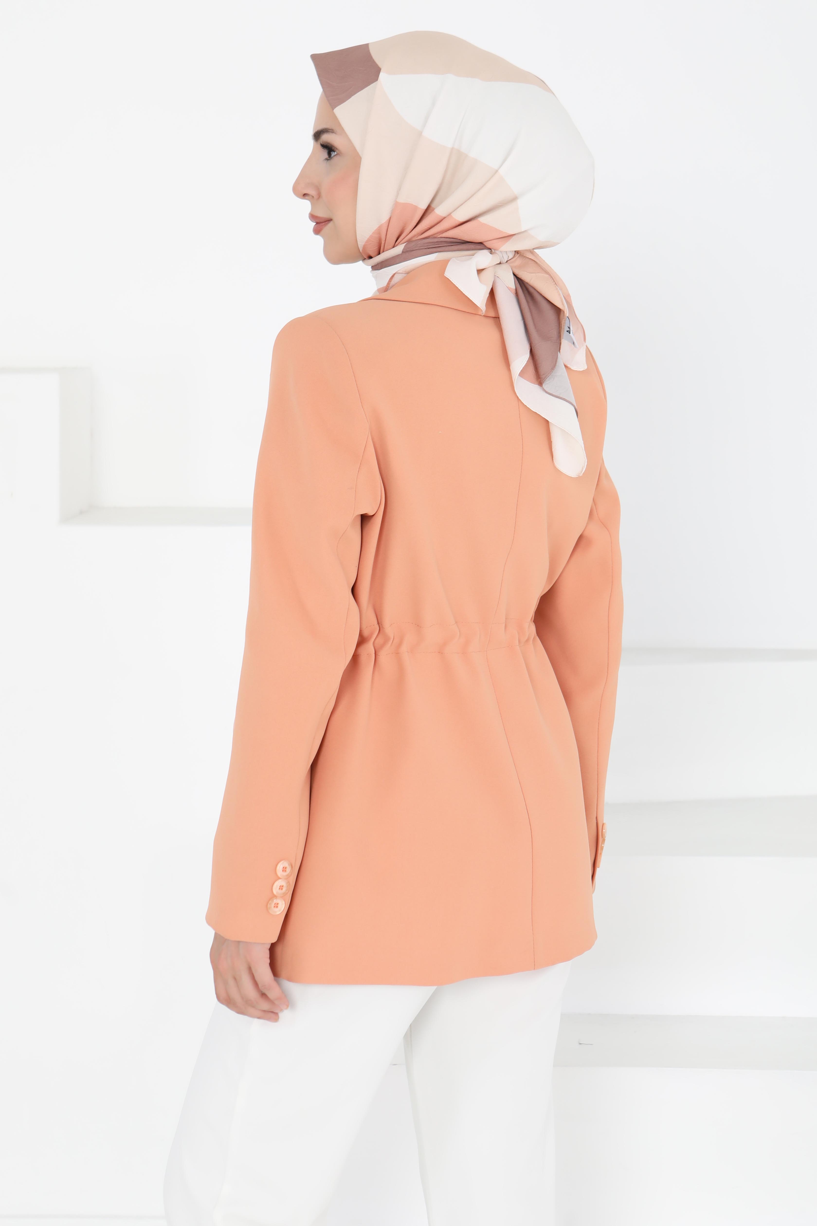 Düğmeli İpli Ceket - 27252 - 6