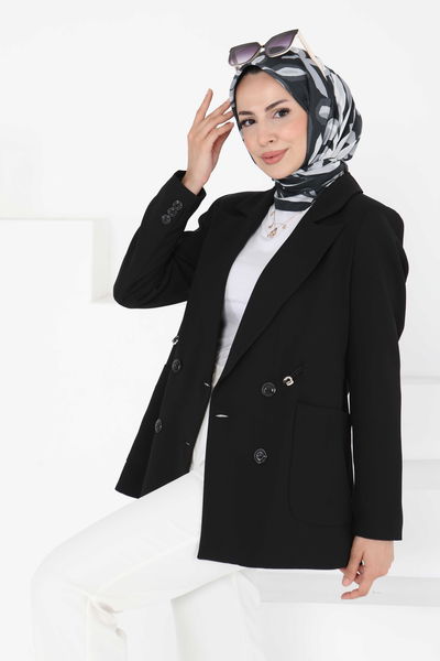 Düğmeli İpli Ceket - 27252 