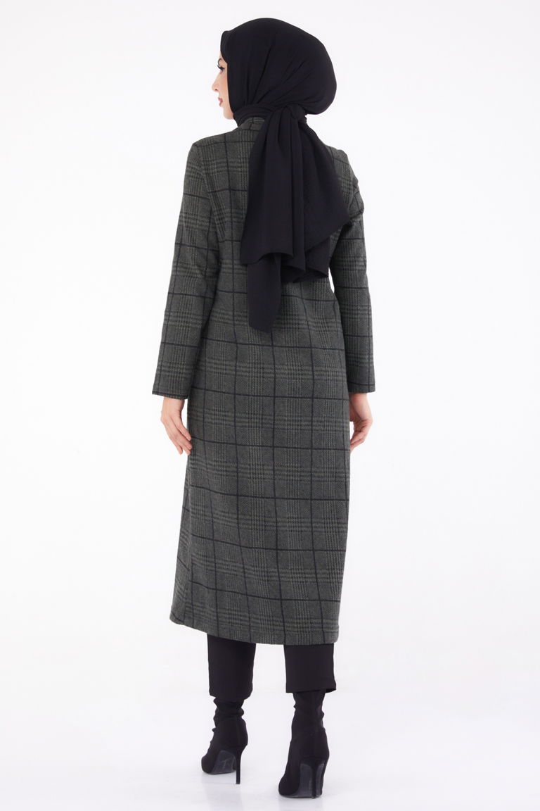 Düğmelı Kap - 27744-HAKI - TOFİSA