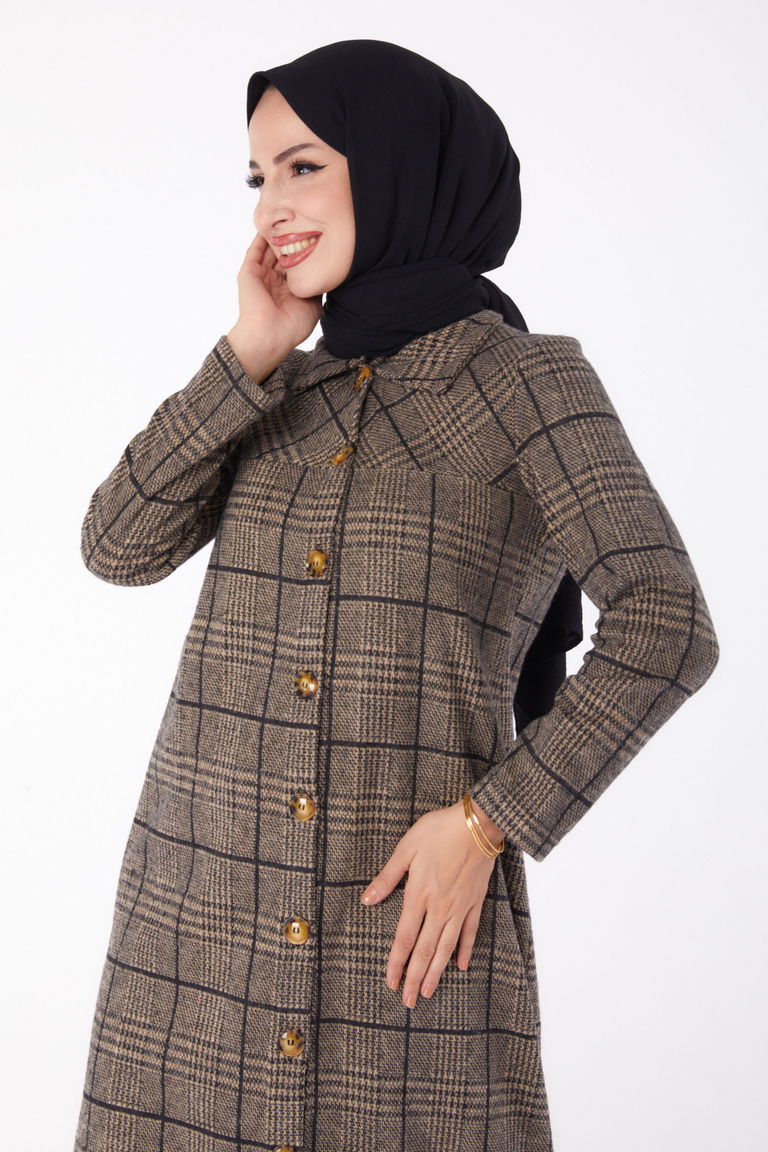 Düğmelı Kap - 27744-VIZON - TOFİSA